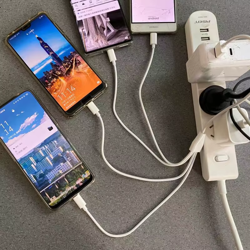 Multi 4 en 1 USB C Long Chargeur Câble Cordon De Charge Plusieurs Ports De Charge Câble Connecteur De Type C pour Téléphones Portables