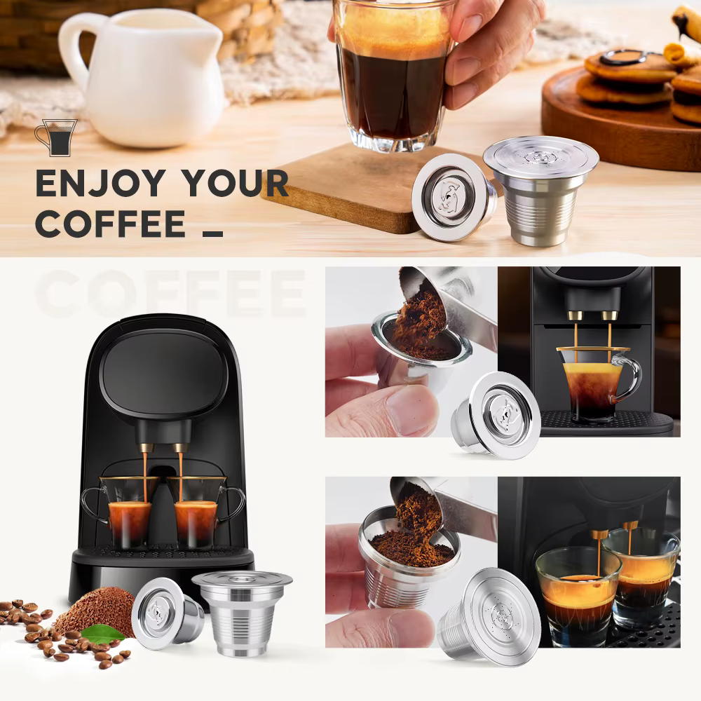Capsule rechargeable et réutilisable pour Philips LM8014 / 60 L'or Barista