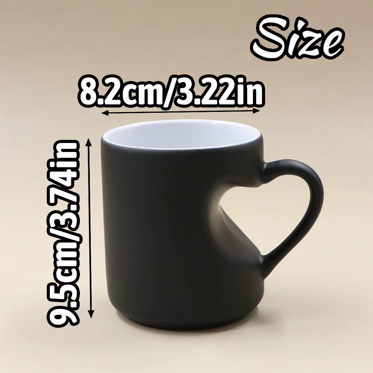 Mug à café personnalisé changeant de couleur avec photo et texte