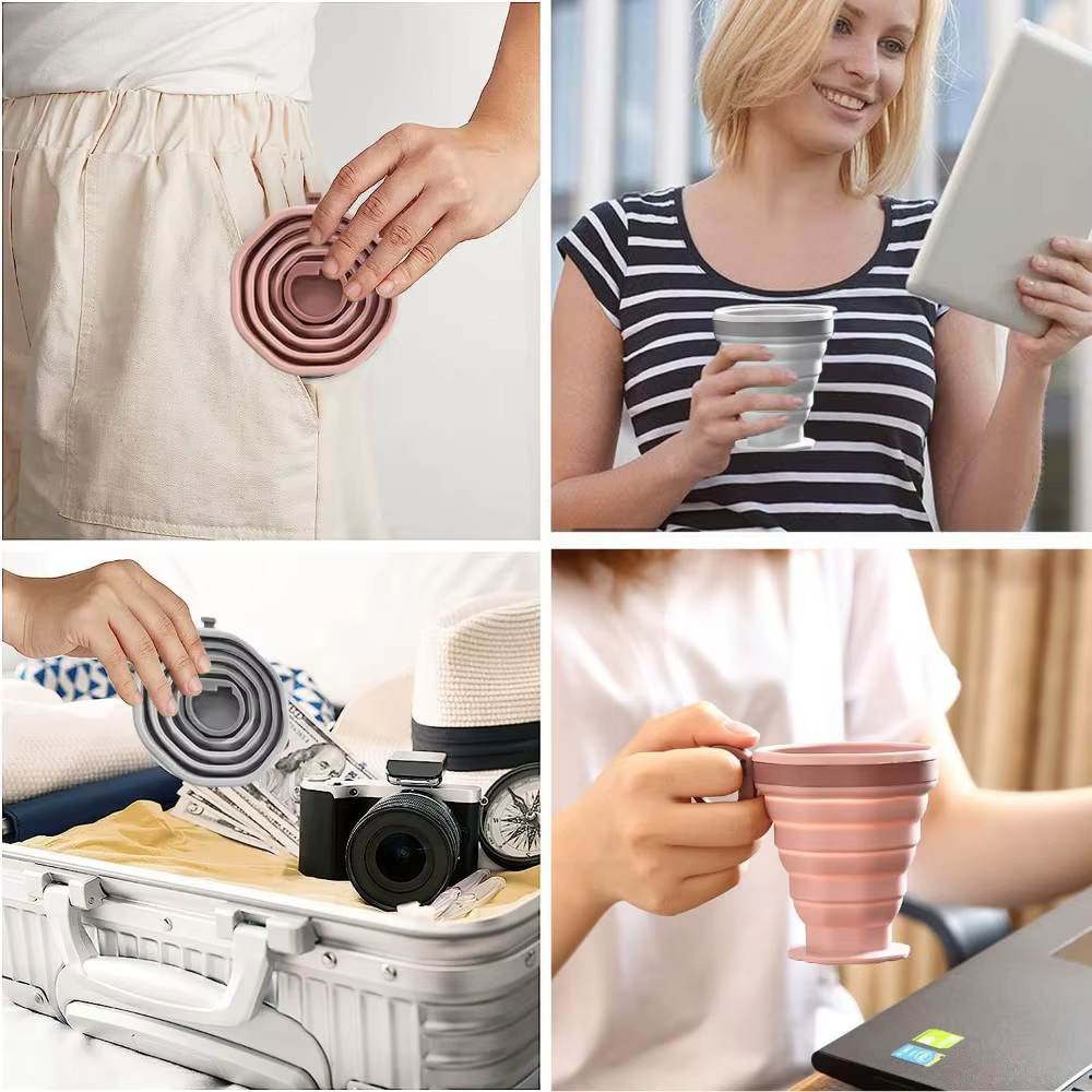 Tasse pliante portative en plastique