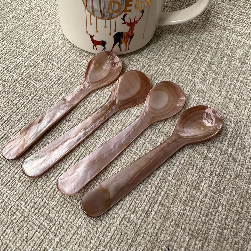 Cuillère à glace en coquillage naturel 9-13CM