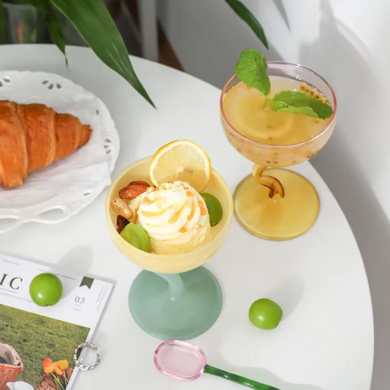 Bol rond gobelet Dessert tasse en verre