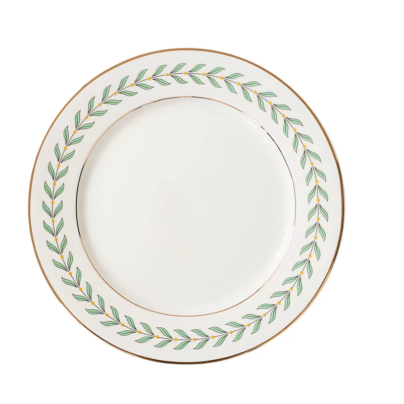 Ensemble de soucoupes à café à feuilles vertes coréennes