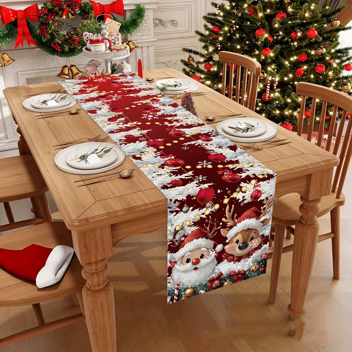 Chemin de Table de noël du père noël