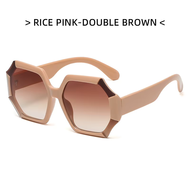 LONSY Vintage Oversize Round Sunglasses Women Luxury Brand Design Retro Sun Glasses Female Big Frame Shades Black Lady UV400