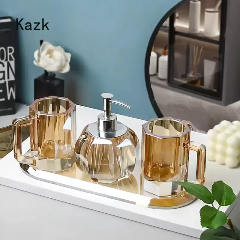 Ensemble d'accessoires de décoration en verre de cristal