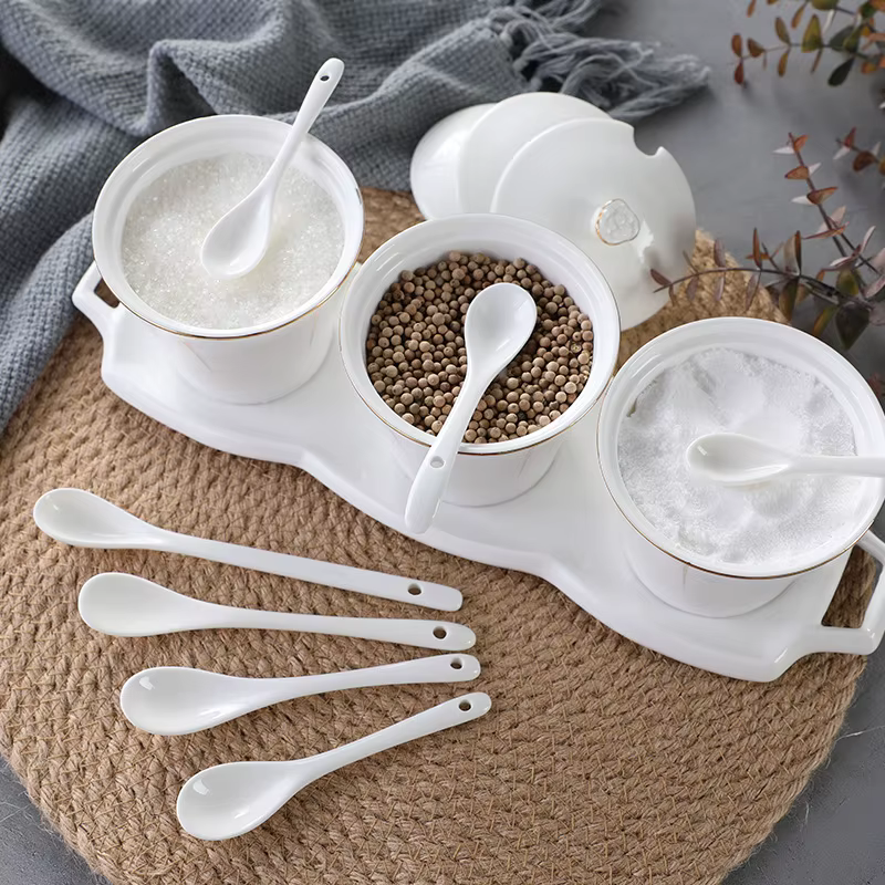 Mini Cuillères en Céramique pour Épices et Café, en Porcelaine, 8cm, 10cm, 12cm, 13cm, 50 Pièces