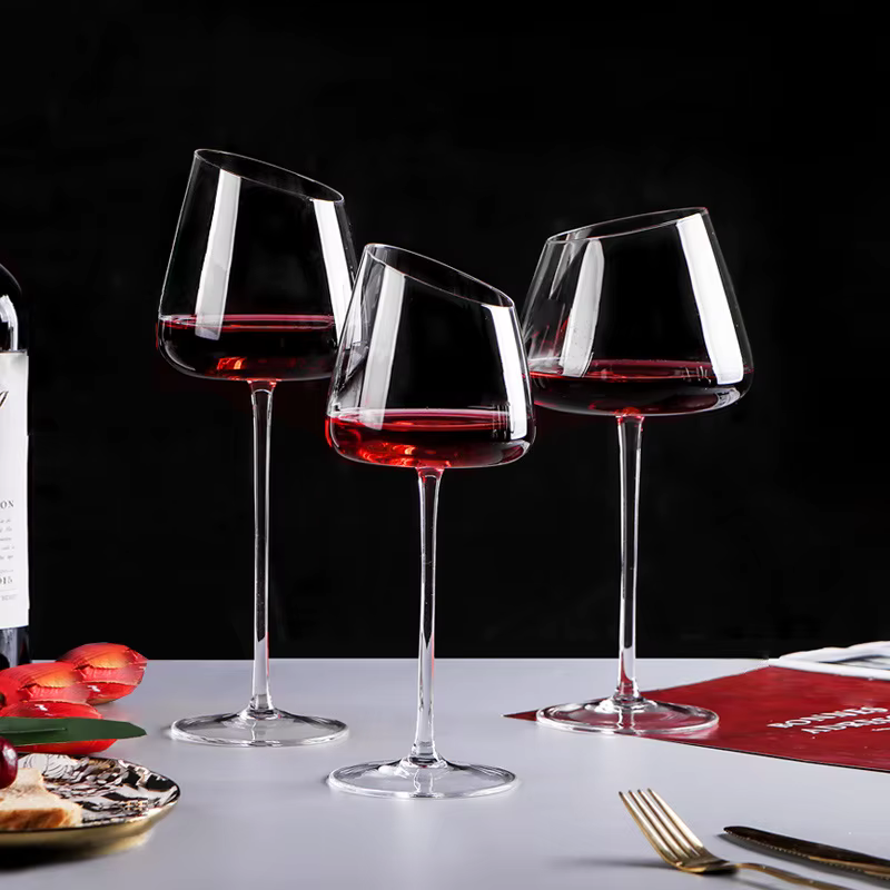 4/2/1Pc Haut De gamme Longue Tige Gobelet en Verre à Vin Rouge Coupe Outil de Cuisine Champagne Verre Bordeaux Bourgogne Cadeau De Fête De Mariage Verrerie
