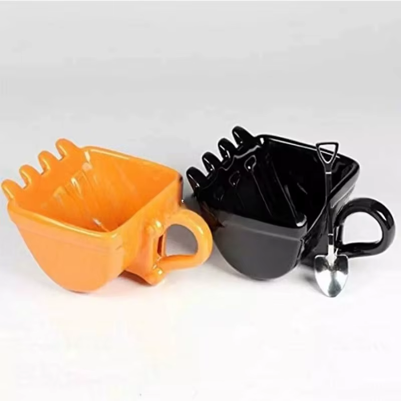 Tasse à café Digger, nouveau modèle, tasse à café créative et amusante en forme d'excavatrice, design simple avec forme originale, cadeaux