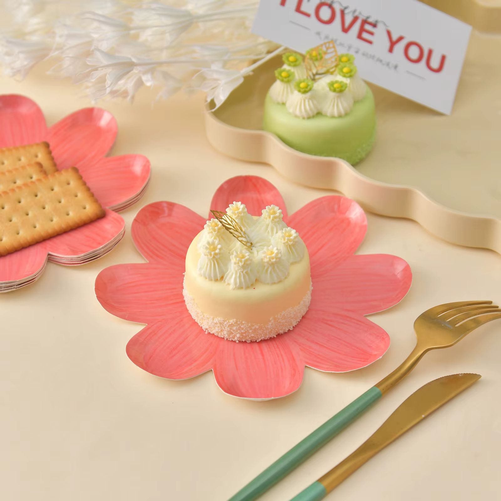 Assiette en papier marguerite jetable