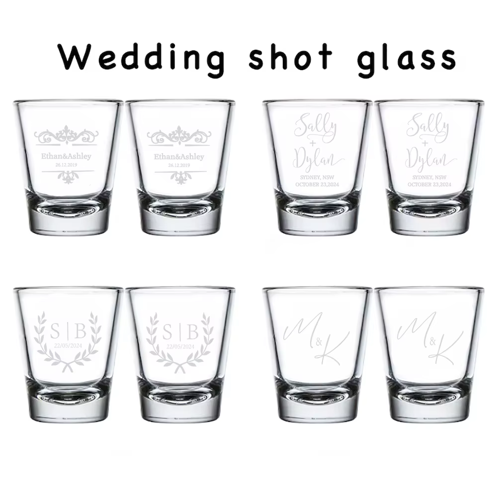 Verres à Shot personnalisés pour fête de mariage