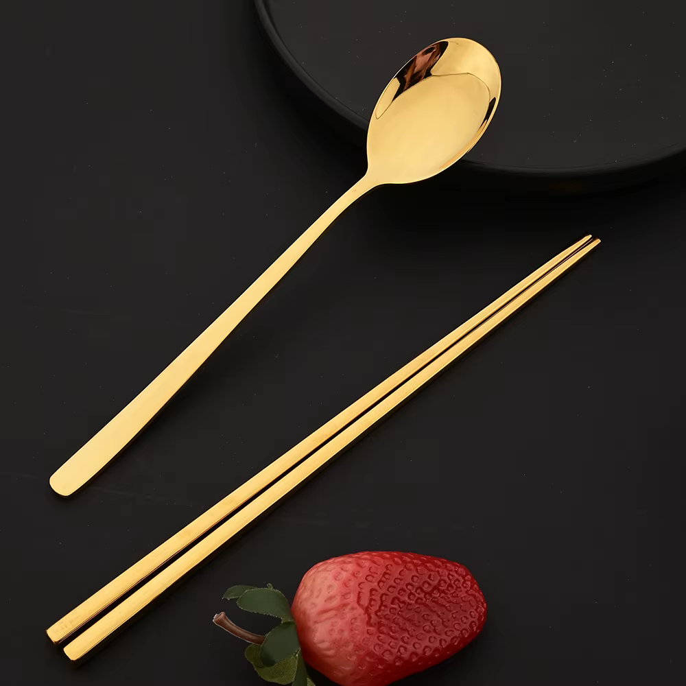 304 ensemble de couverts en acier inoxydable bâtons de Sushi cuillères à dîner