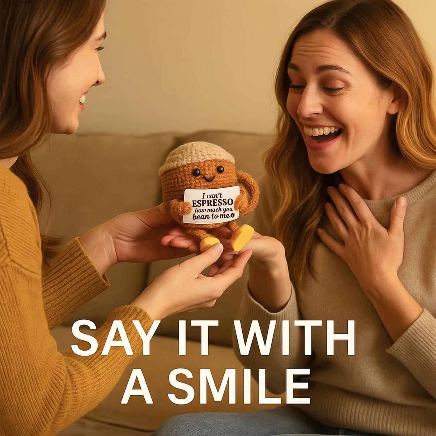 Tasse à café à énergie Positive tissée à la main