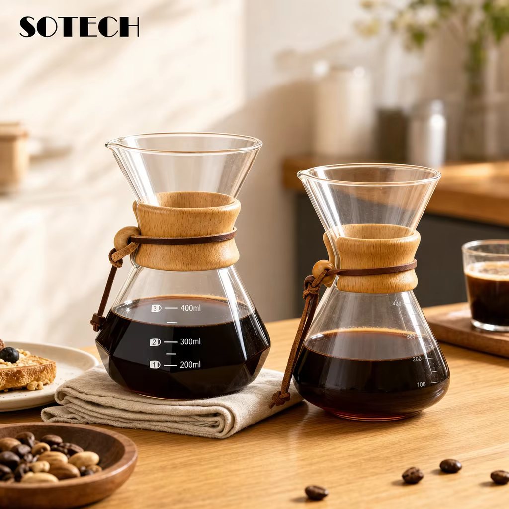 Cafetière à filtre style Chemex