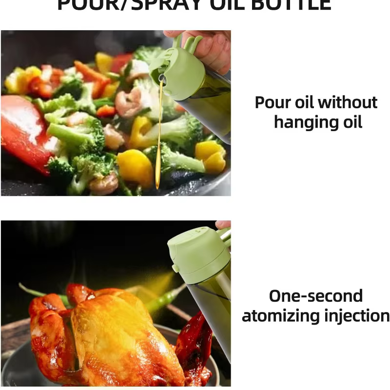 Distributeur d'huile d'olive en plastique pour accessoires de cuisine