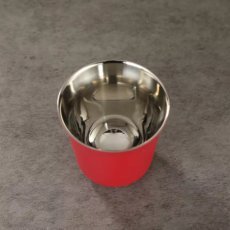 Chaud 1Pc 80 ml/160 ml tasses à café de haute qualité en acier inoxydable Double paroi