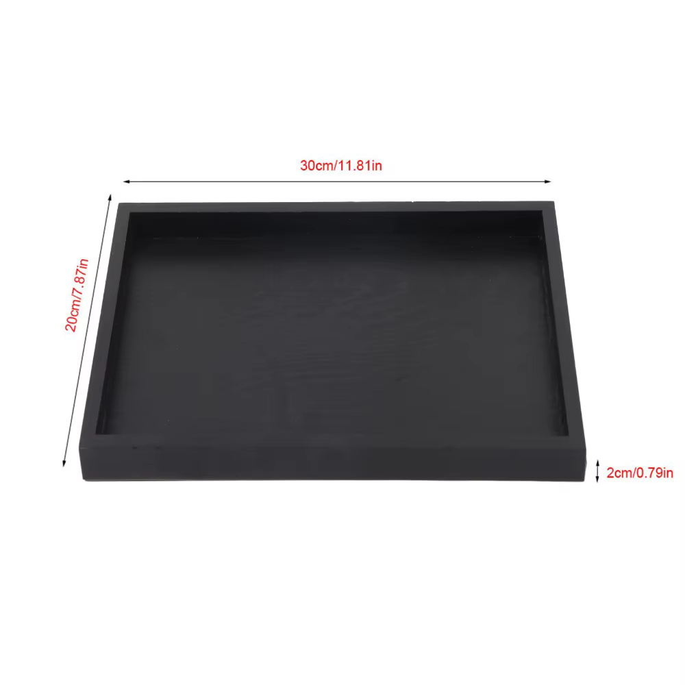 Plateau à collation en bois noir