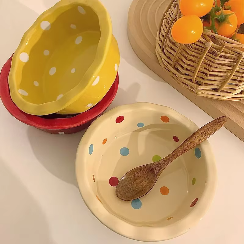 Bol à pois en dentelle de 5.5 pouces