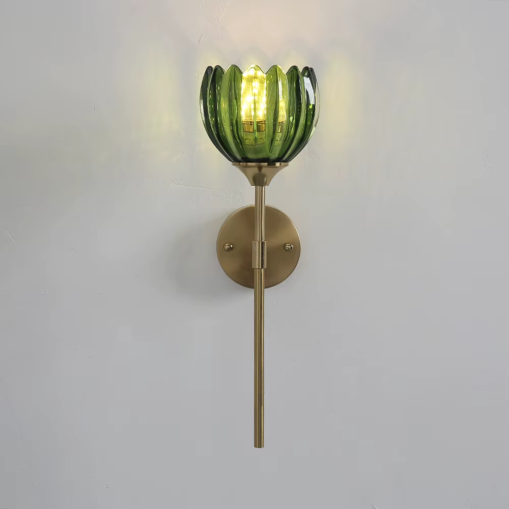 Applique murale led en verre de couleur moderne, luminaire décoratif d'intérieur, idéal pour une chambre à coucher, un salon, une salle à manger ou une table de chevet