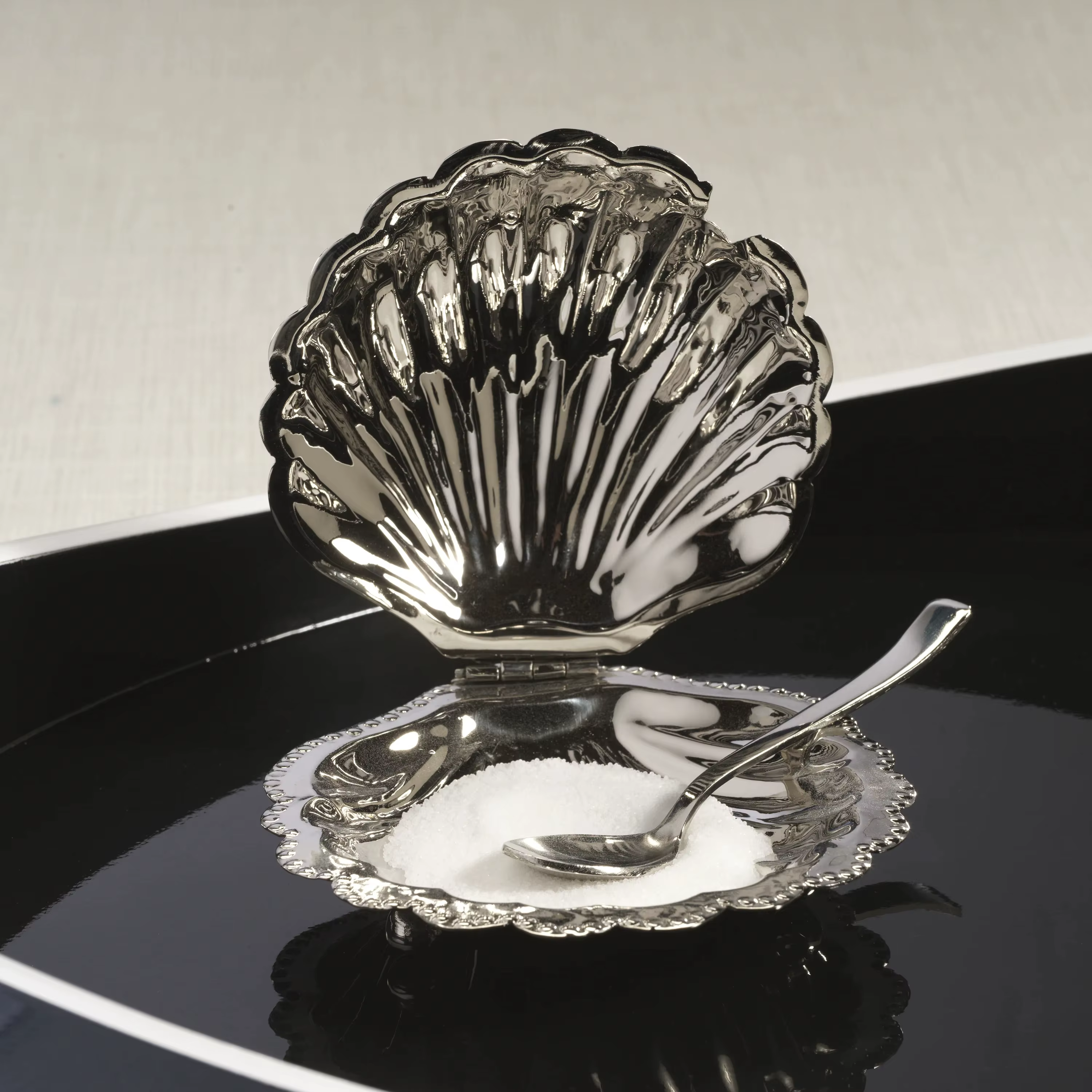 Assiette de fruits de coquille européenne en acier inoxydable