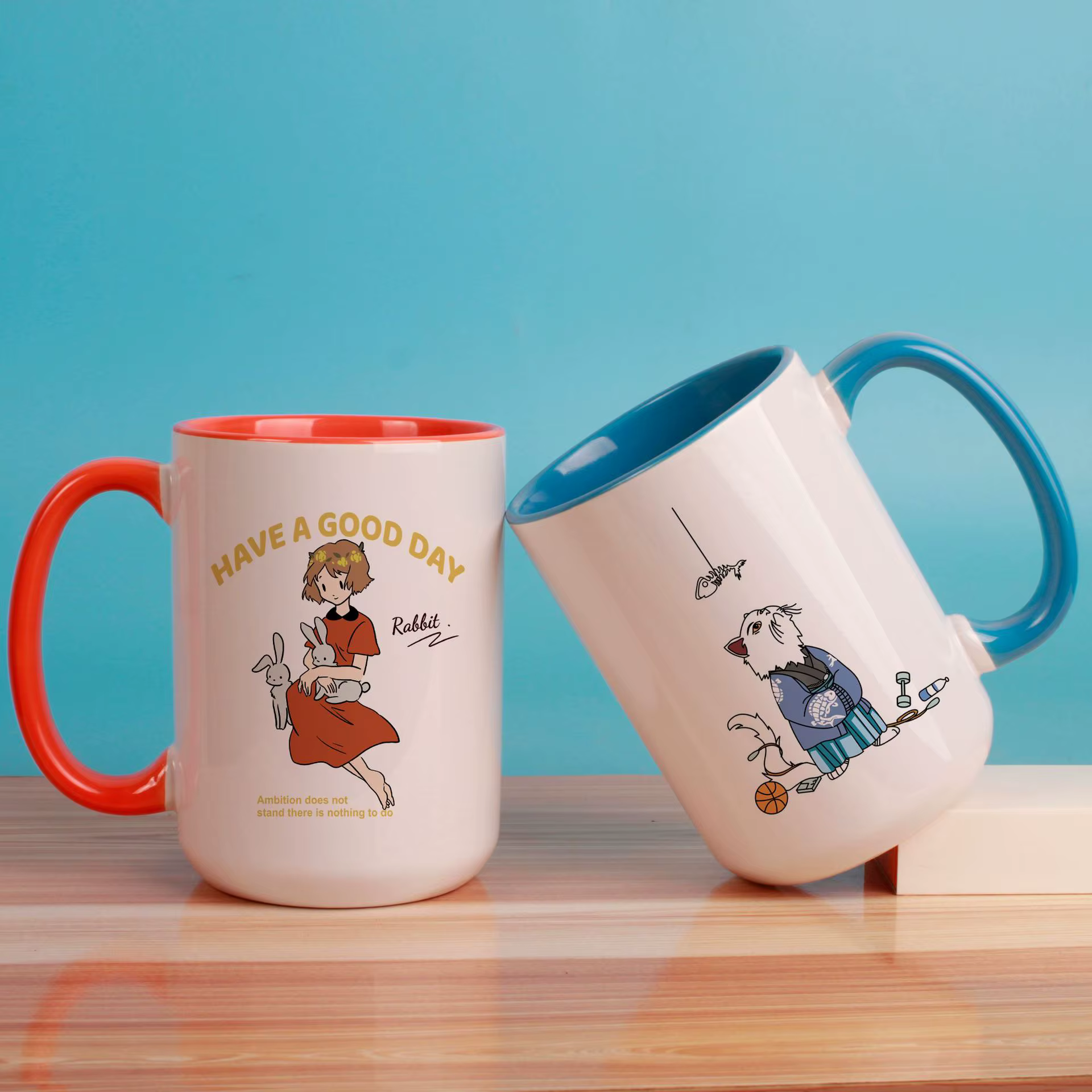 Image personnalisée 15oz tasses à café en céramique Photos de famille conception tasse texte personnalisé bricolage