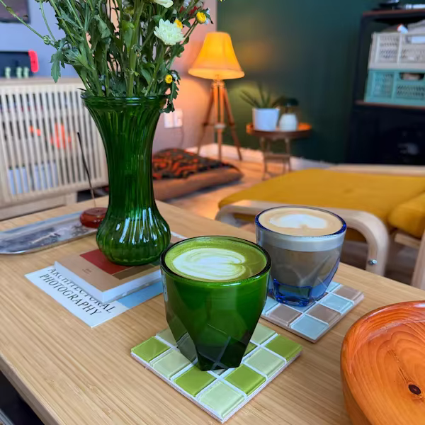 Dessous de verre carré en mosaïque pour boisson