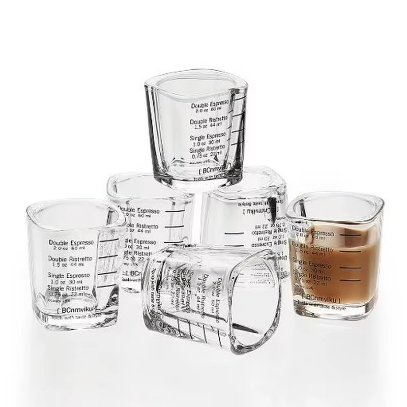 Verre de tasse à mesurer de torréfaction de once de café expresso 60 ml 1 pièces