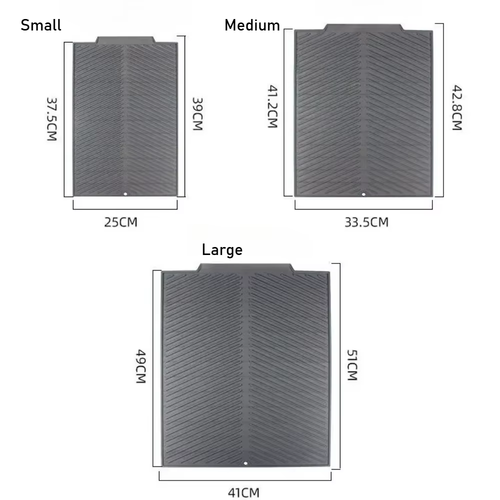Tapis de séchage de vaisselle en silicone antidérapant
