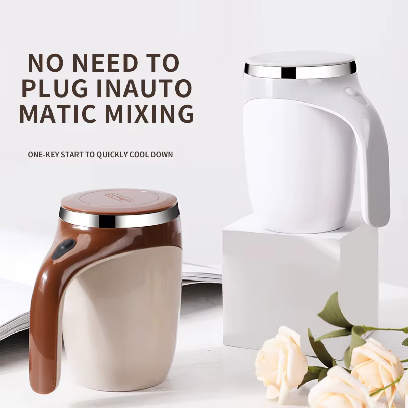Tasse magnétique rotative électrique en acier inoxydable