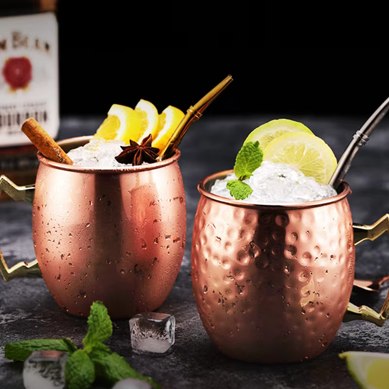 Mules de moscou en acier