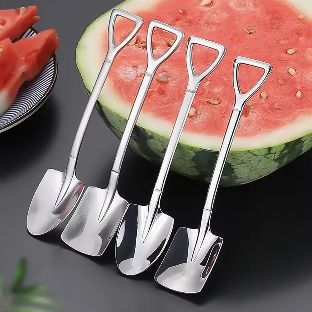 20/2x cuillères à pelle en acier inoxydable or argent Mini cuillère à café fruits crème glacée