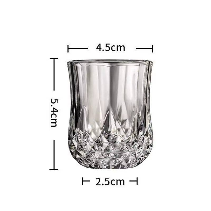 JUSTINLAU 6 pièces/ensemble tasse en verre à whisky rhum Mini