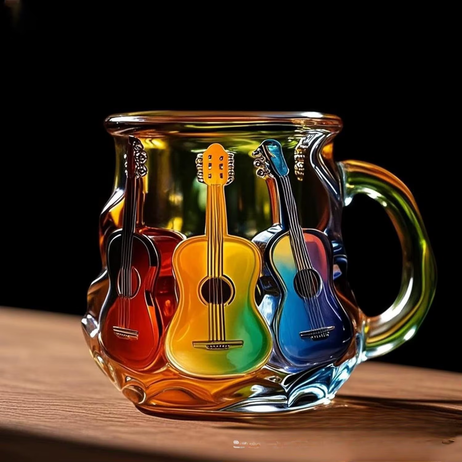 Tasse à café en forme de guitare