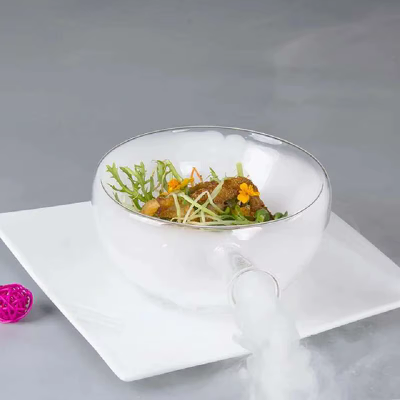 Bols à salade en verre faits à la main