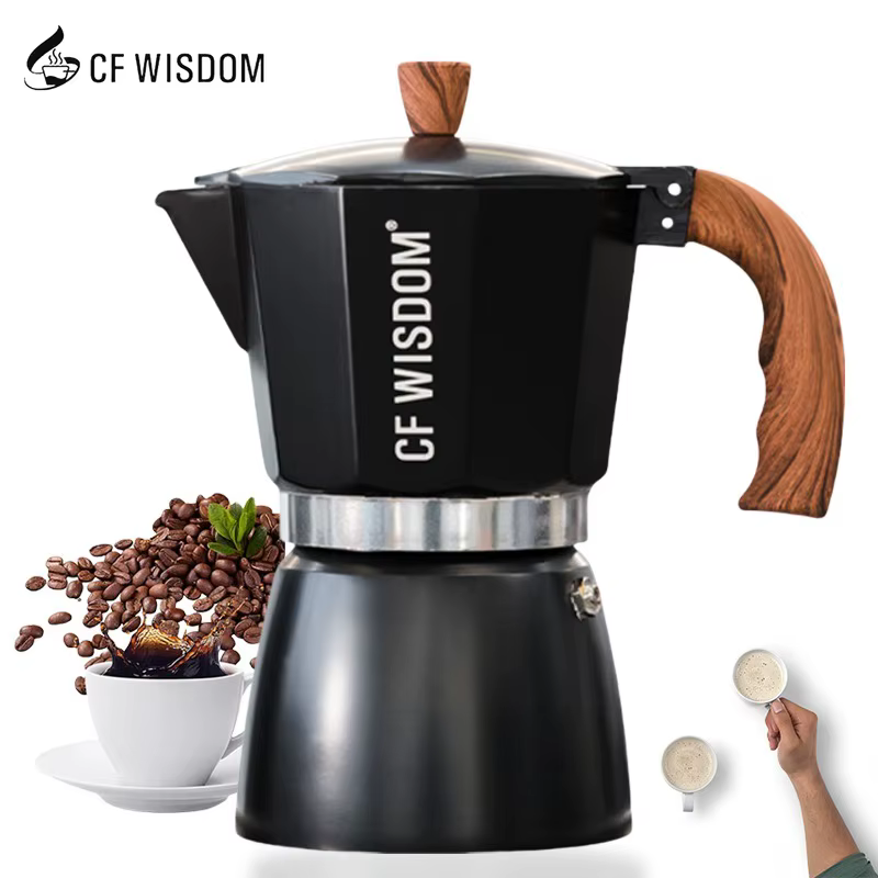 CF WISDOM Cafetière moka à valve unique 300ML