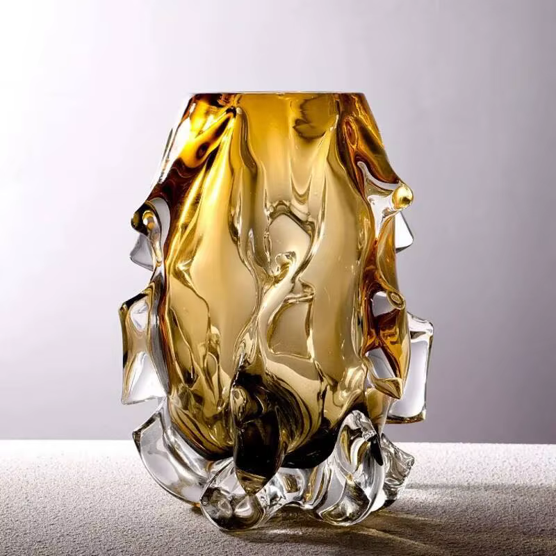 Vase en verre de cristal créatif de luxe léger
