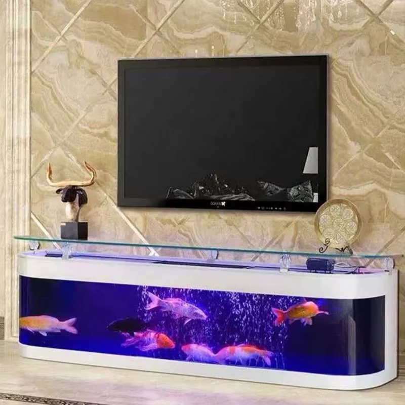 Grand Cube Transparent personnalisé en acrylique pour Aquarium, Table en verre pour Aquarium