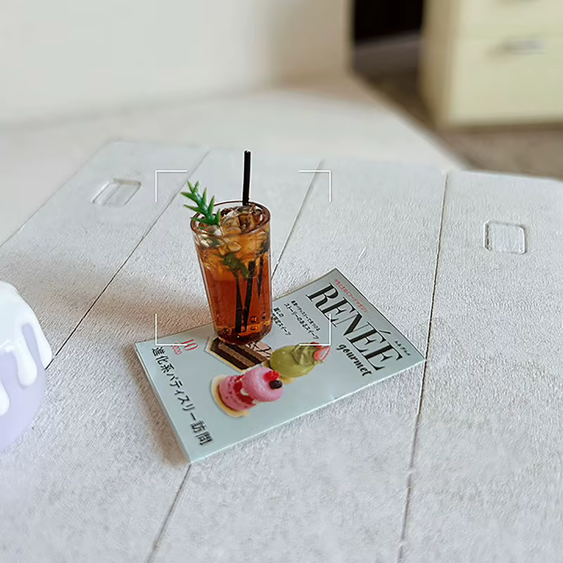 【M】Miniature de café, modèle de décoration, mini-boisson, latte glacé, pour maison de poupée, accessoires pour maison de poupée