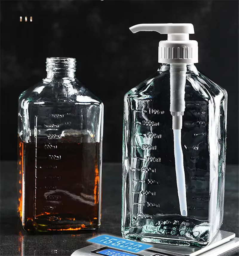 Distributeur de stockage Transparent pour sirop de café