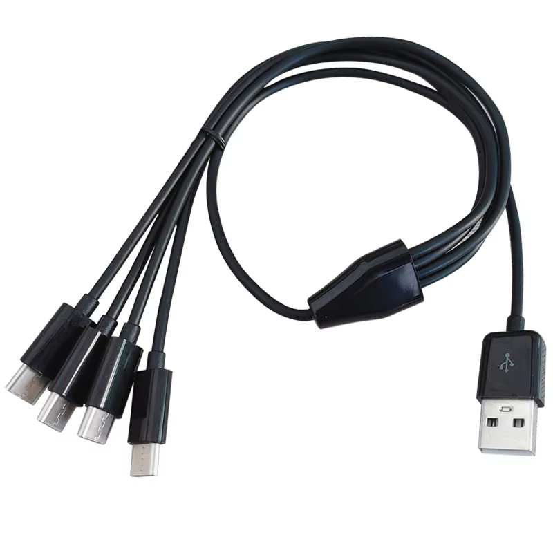 Multi 4 en 1 USB C Long Chargeur Câble Cordon De Charge Plusieurs Ports De Charge Câble Connecteur De Type C pour Téléphones Portables