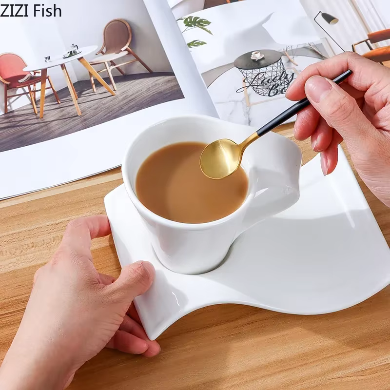 Ensemble de tasses à café et thé en céramique de style européen