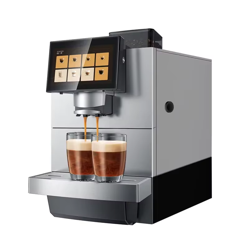 Machine à café intelligente automatique commerciale, machine à expresso intelligente du grain à la tasse pour le bureau, les restaurants et les cafés