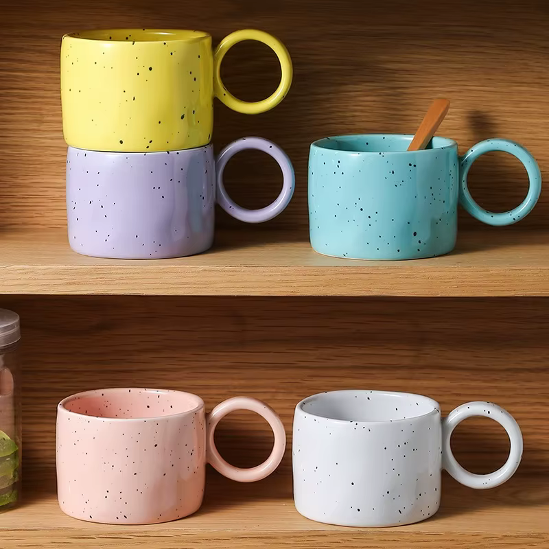 Mug à café en céramique créatif de style coréen avec poignée