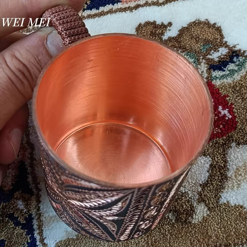 Tasse à café en cuivre pur Vintage aléatoire