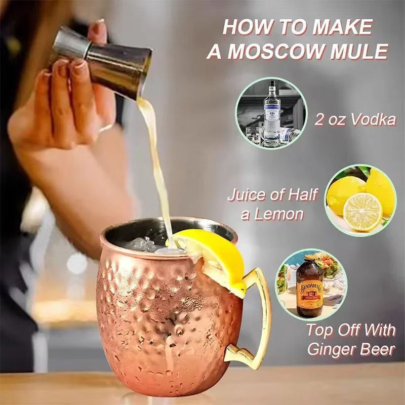 530ML moscou mule tasse macaron Cocktail cuivre