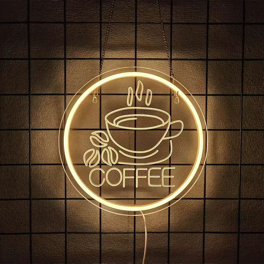 Enseignes au néon de la série café pour la décoration murale