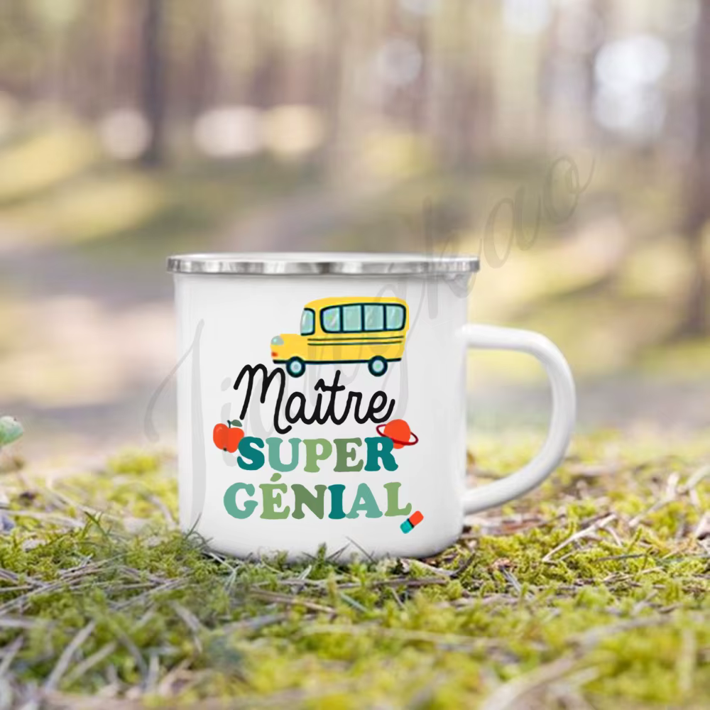 Tasse imprimée Super génie pour enseignant