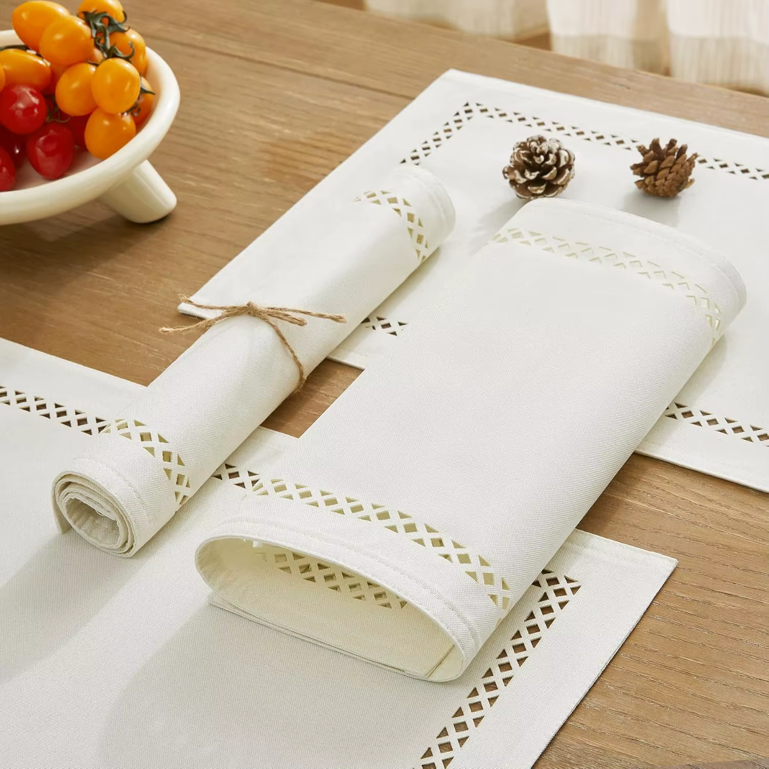 Ensemble de sets de table en toile de jute