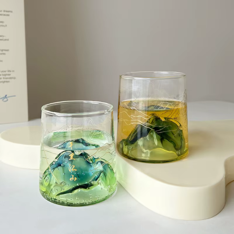Tasse en verre créative vintage pour thé