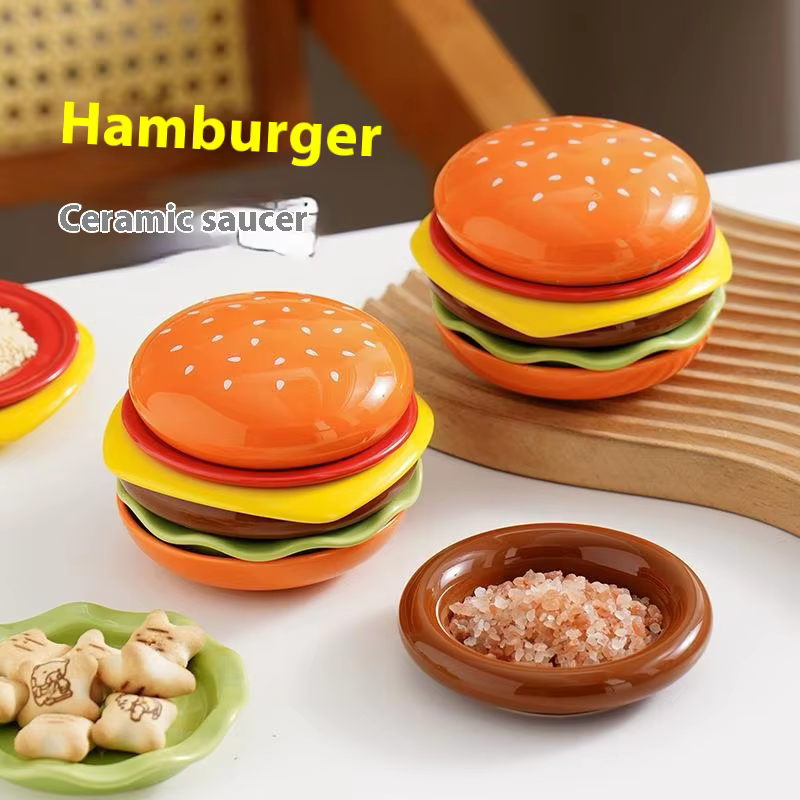 Ensemble d'assiettes à Hamburger empilables